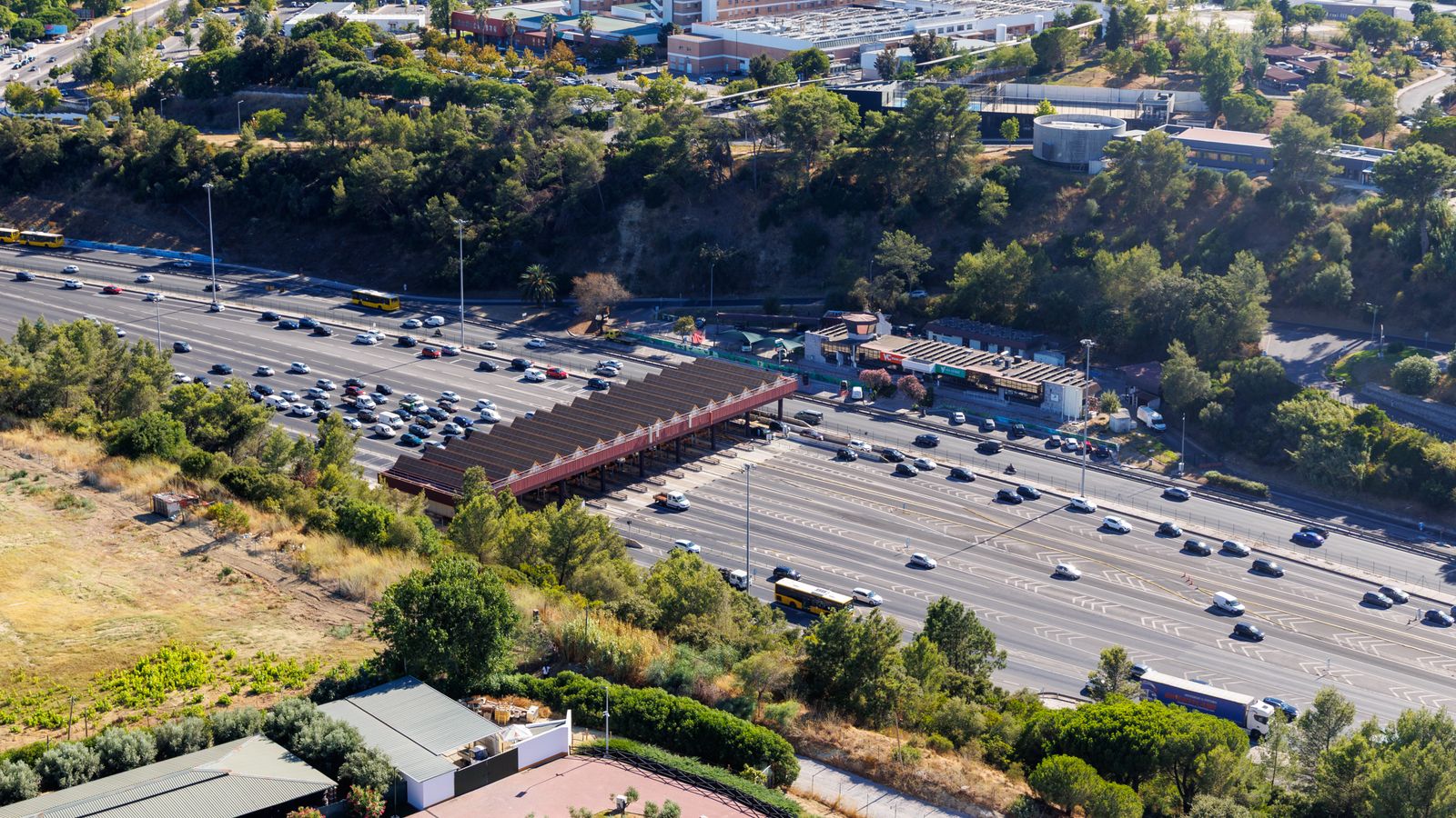 Bramka opłaty na europejskiej autostradzie